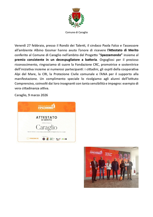 Spazzamondo 2025 - Premiazione